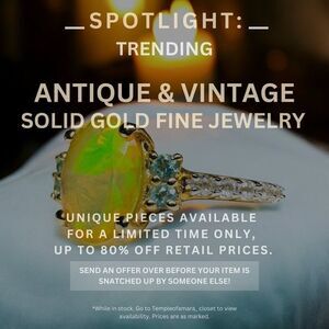 Vintage Estate & Antique Fine Jewelry Sale! Solid Gold 10k 14k 18k Fast Shipping